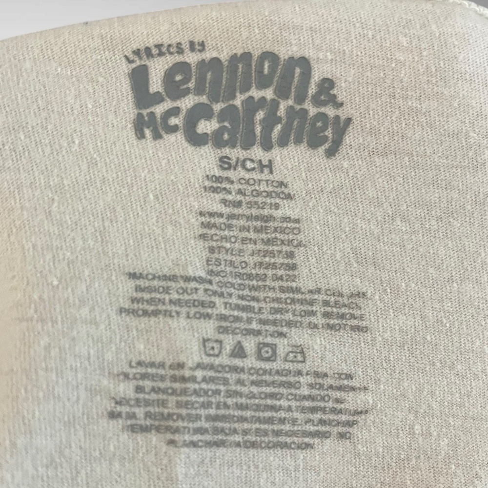 LYRICS BY LENNON & MCCARTNEY Oversized Graphic T-Shirt Small | EUC - Picture 5 of 5